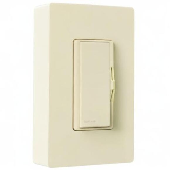NWT Lutron Diva 3-Speed Fan Control Switch DVFSQ-F-AL Almond Single-Pole/3-Way - Picture 3 of 5